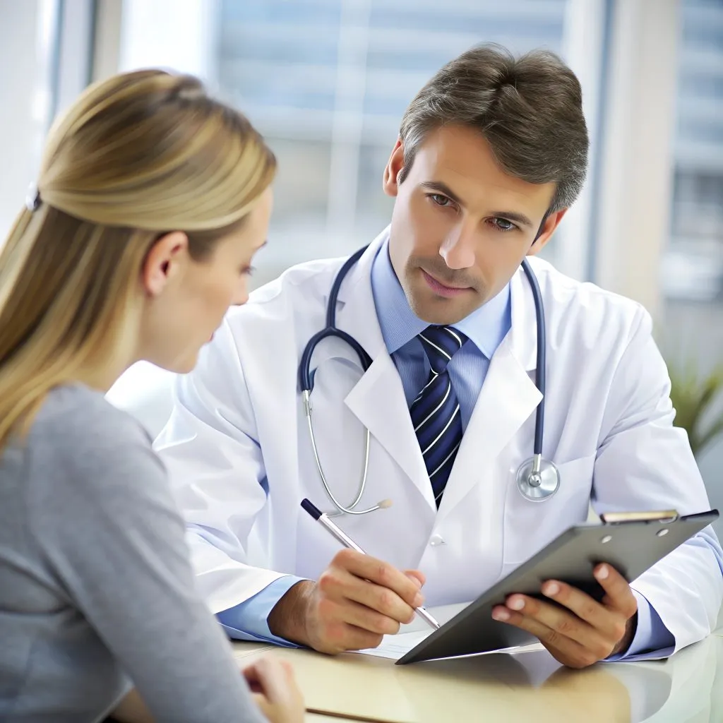 Doctor Listening To A Patient During A Fertility Consultation